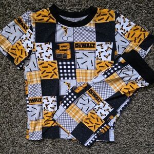 Dewalt Bamboo PJs Short Sleeve & Pants Set Unisex Size 7/8 NWOT